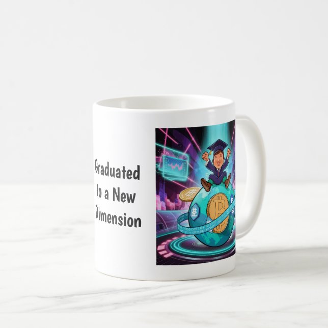 Taza De Café Graduación criptográfica personalizada (Anverso derecho)
