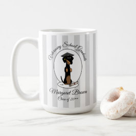 Taza De Café Graduación Dachshund (negro y marrón) - Perro lind