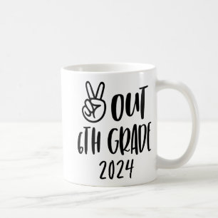 Taza De Café Graduación de 6° grado de tinte en el último día d