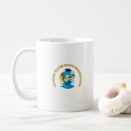 Taza De Café Graduación de Ciencias Marinas Delfín Divertido
