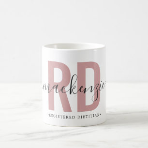 Taza De Café Graduación de Dietista Registrado RD Personalizada