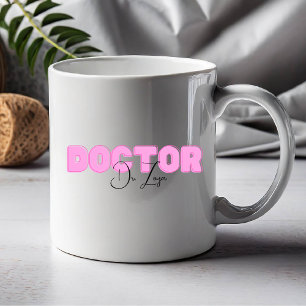Taza De Café Graduación de doctorado: Grado de Nombre Negro Ros