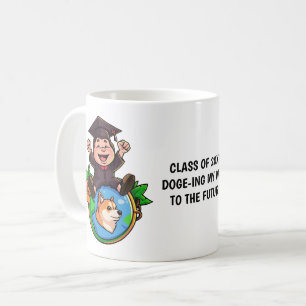 Taza De Café Graduación de Dogecoína Personalizada