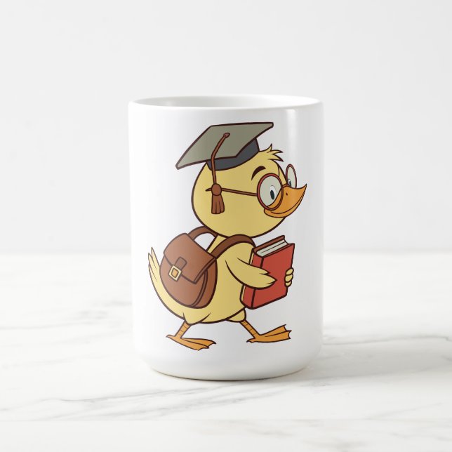 Taza De Café Graduación de estudiante de pato Personalizado int (Centro)