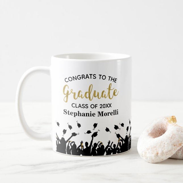 Taza De Café Graduación de felicitaciones café (Con donut)