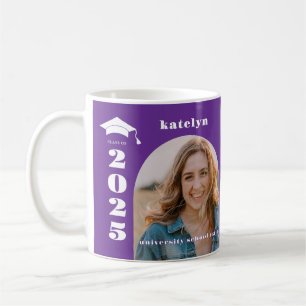 Taza De Café Graduación de foto morada
