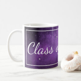 Taza De Café Graduación de galaxia púrpura clase de Mug