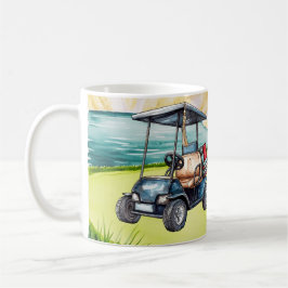 Taza De Café Graduación de golf temática para golfista en green