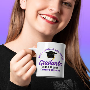 Taza De Café Graduación de Graduado de la Escuela Secundaria Pú