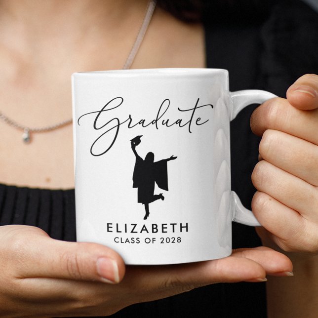 Taza De Café Graduación de guión elegante (Subido por el creador)