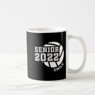 Taza De Café Graduación de la clase de jugador senior de voleib