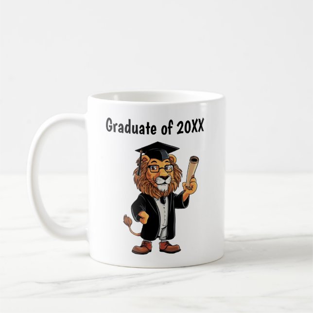 Taza De Café Graduación de leones personalizada (Izquierda)