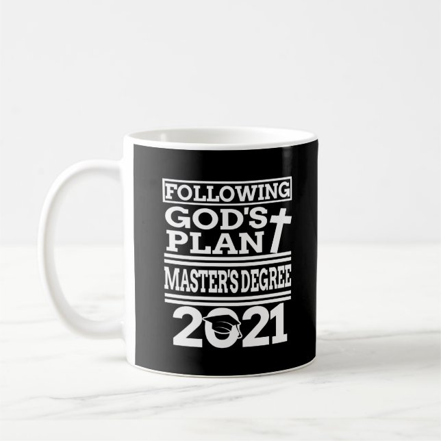 Taza De Café Graduación de máster Christian MSW MBA MPH  (Izquierda)