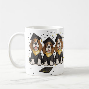 Taza De Café Graduación de Perros de Hound Basset