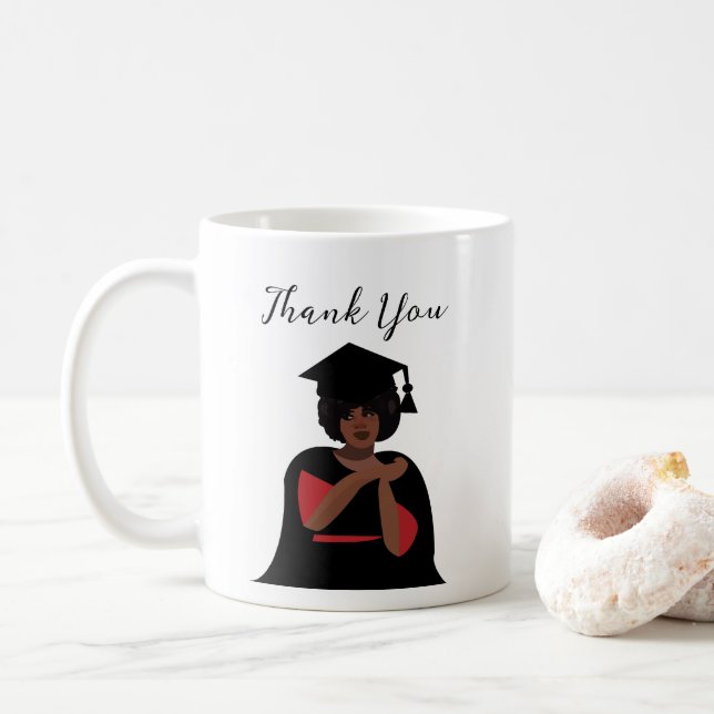 Taza De Café Graduación de Sonriente Personalizada (Con donut)