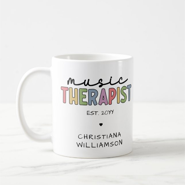 Taza De Café Graduación de Terapia Música Terapia Música person (Izquierda)
