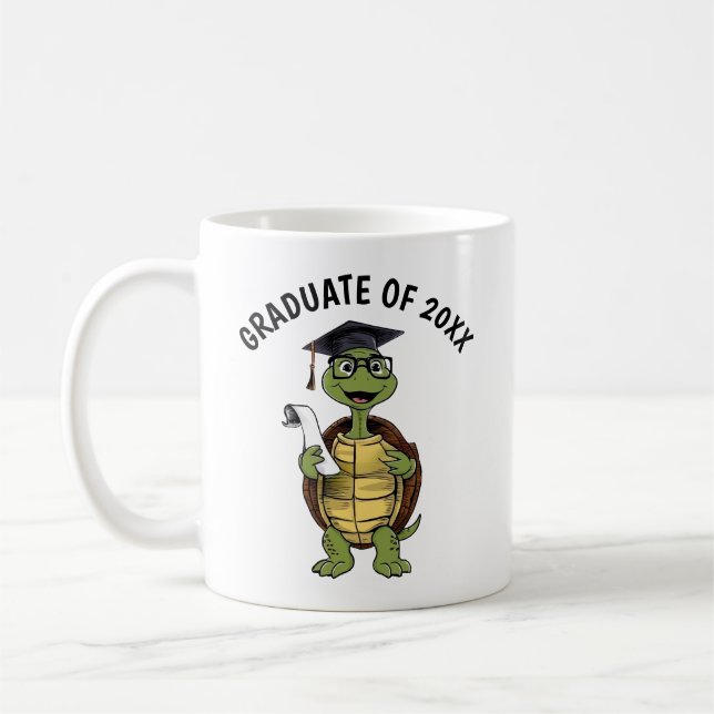 Taza De Café Graduación de tortuga personalizada (Izquierda)