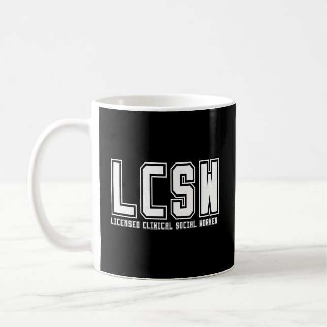 Taza De Café Graduación de trabajador social clínico de Lcsw (Izquierda)