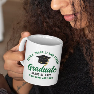Taza De Café Graduación del Personalizado de Graduado de la Esc