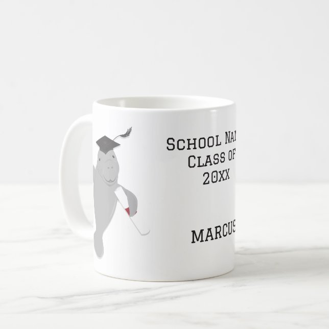 Taza De Café Graduación del título de máster de máscaras (Anverso izquierdo)