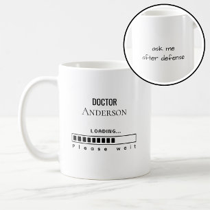 Taza De Café Graduación divertida de Doctorado Nombre del Docto