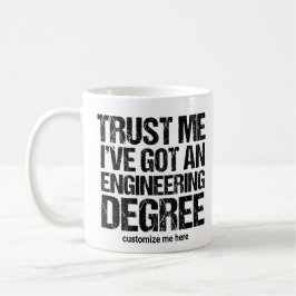 Taza De Café Graduación divertida de ingeniero Personalizado de