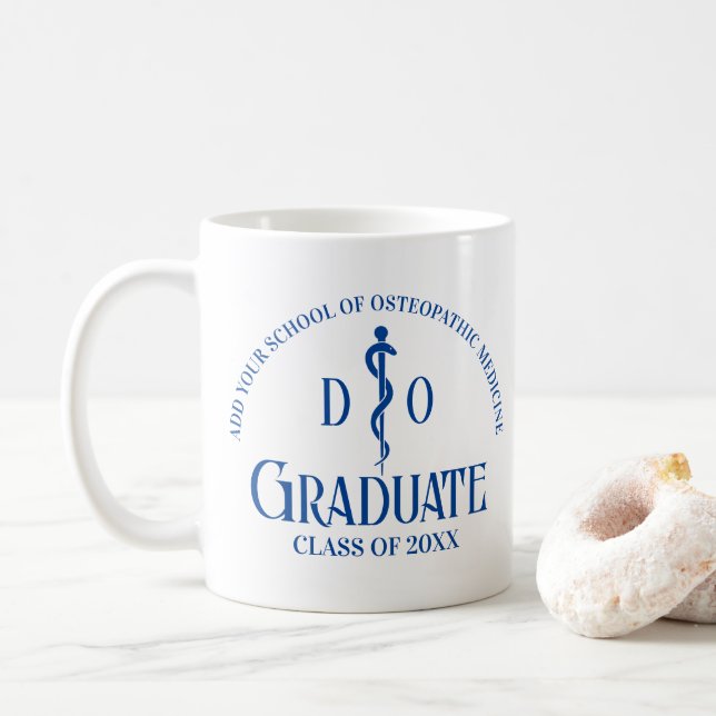 Taza De Café Graduación en la Facultad de Medicina Osteopática  (Con donut)