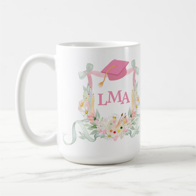 Taza De Café Graduación en monograma de artista (Izquierda)