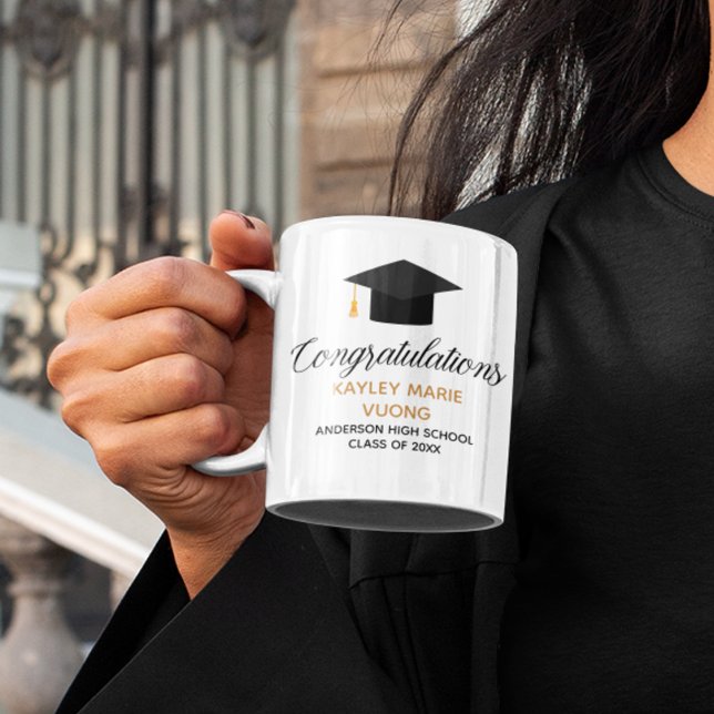 Taza De Café Graduación Felicitaciones Clase de Monograma 2023 (Subido por el creador)