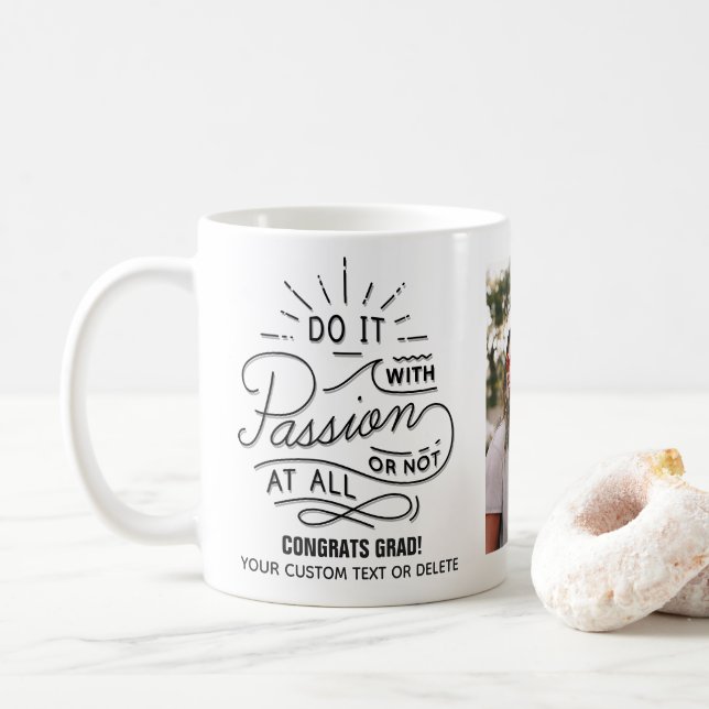 Taza De Café Graduación Foto de Personalizado de presupuesto In (Con donut)
