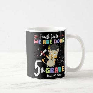Taza De Café Graduación Gato 4º Grado Se Realizó 5º Grado