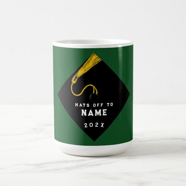 Taza De Café Graduación Keepsake Gift Green (Centro)