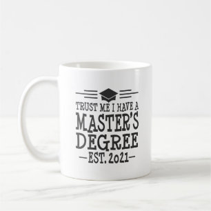 Taza De Café Graduación máster 2021 regalo MSW MBA MPH