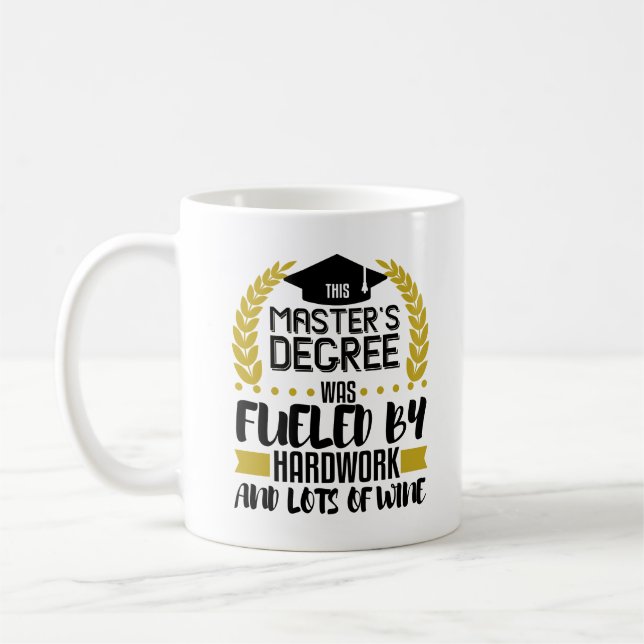 Taza De Café Graduación máster regalo MSW MBA Wine Lover (Izquierda)