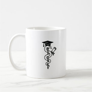 Taza De Café Graduación Médica Serpiente Divertida