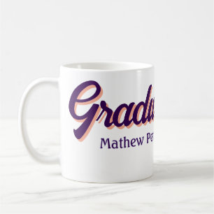 Taza De Café Graduación moderna de estilo negrita y simple con 