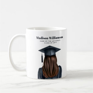 Taza De Café Graduación moderna personalizada Graduada mujer