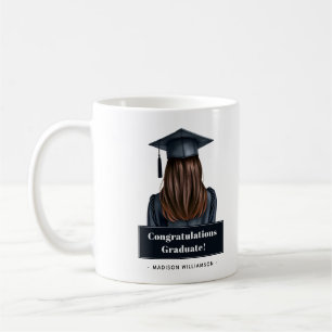 Taza De Café Graduación moderna personalizada Graduada mujer