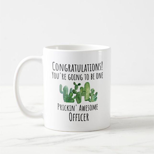Taza De Café Graduación naval de la policía de promoción de ofi (Izquierda)
