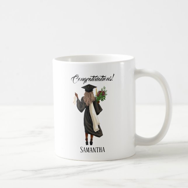 Taza De Café Graduación personalizada de acuarela (10) (Derecha)