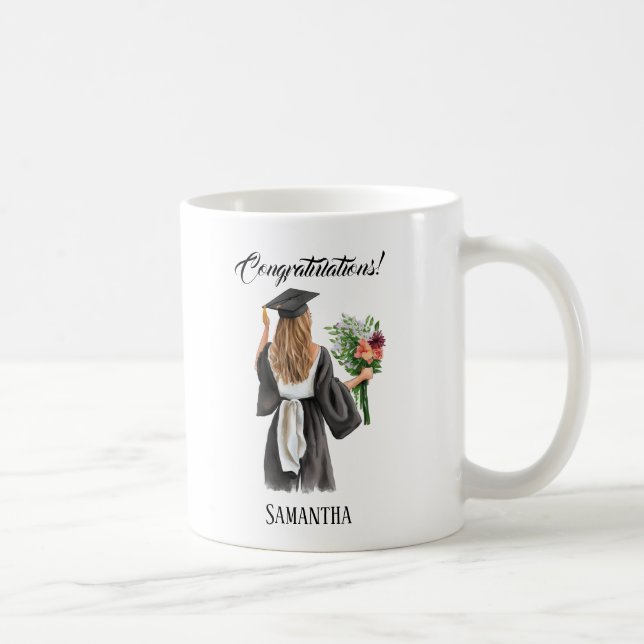 Taza De Café Graduación personalizada de acuarela (12) (Derecha)