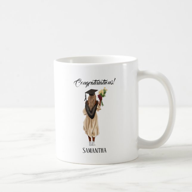 Taza De Café Graduación personalizada de acuarela (6) (Derecha)