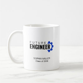 Taza De Café Graduación Personalizada de Ingeniero del Futuro
