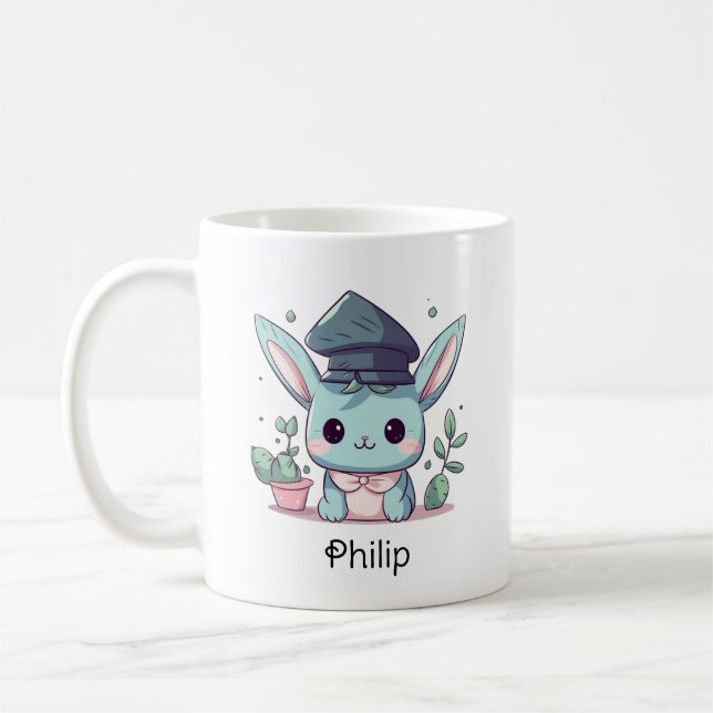 Taza De Café Graduación personalizada del Personalizado Cute Ka (Izquierda)