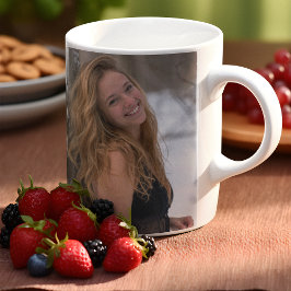 Taza De Café Graduación Personalizada Moderna con 2 Fotos