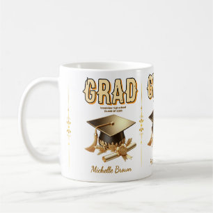Taza De Café Graduación personalizada moderna y atrevida