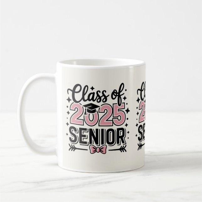 Taza De Café Graduación personalizada Mug - Clase de 2025 (Izquierda)