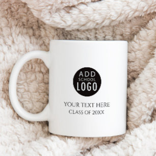 Taza De Café Graduación sencilla del logotipo escolar