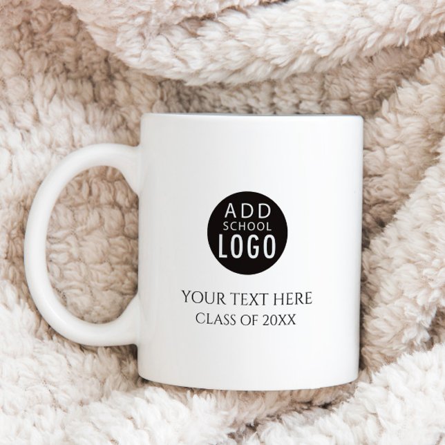 Taza De Café Graduación sencilla del logotipo escolar (Subido por el creador)