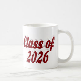 Taza De Café graduación texto burdeos Clase de 2026